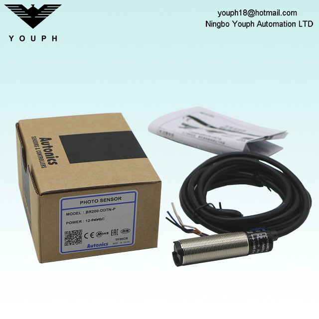 Autonics BR200-DDTN-P BR200-DDTN-CP Sensor de fotos de conector reflectante de haz estrecho