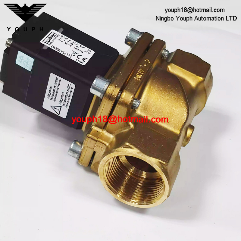 Burkert 00085291 0290A Serie NBR Válvula solenoide servocontrolada de latón de 2/2 vías G1-1/4