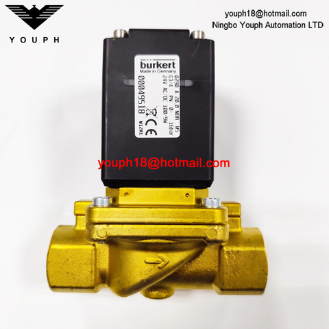 Burkert 00049518 0290A Serie G3/4' Válvula solenoide de latón de 2/2 vías servocontrolada