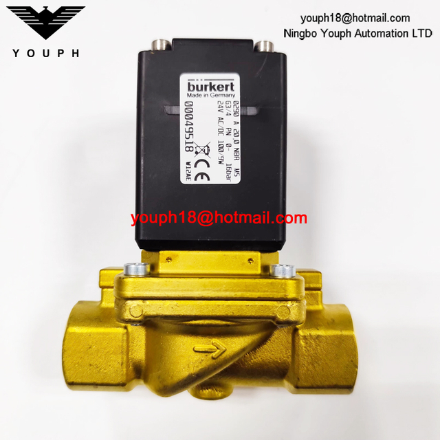 Burkert 00049518 0290A Serie G3/4' Válvula solenoide de latón de 2/2 vías servocontrolada