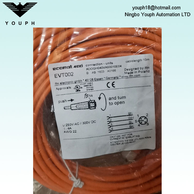 IFM EVT002 ADOGH040VAS0010E04 con cable de conexión de socket